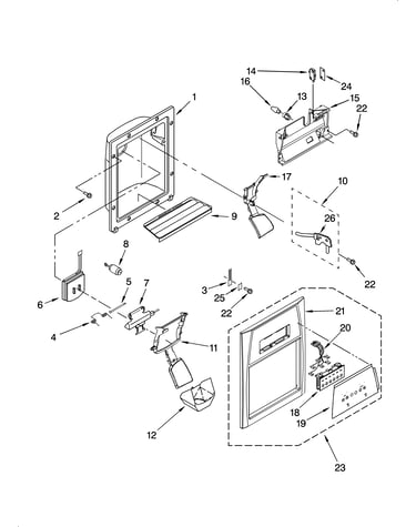 Dispenser front parts