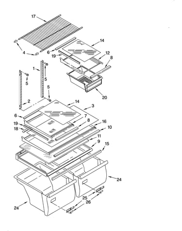 Shelf parts, optional parts (not included)