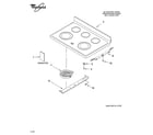 Whirlpool GR563LXST0 cooktop parts diagram