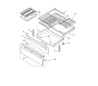 Whirlpool GS563LXST0 drawer & broiler parts diagram