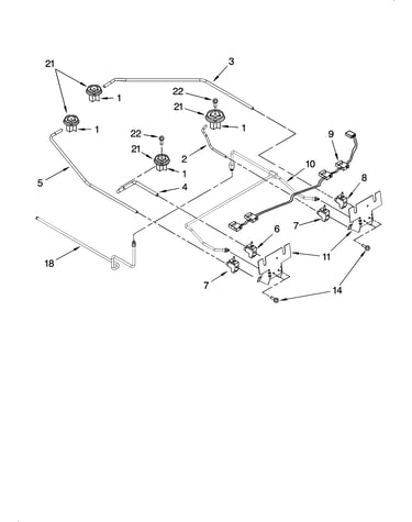 Cooktop burner parts, optional parts