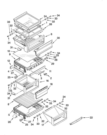 Refrigerator shelf parts