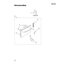 KitchenAid KUDD01SSPA0 architect series drawer and panel parts diagram