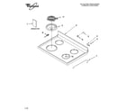 Whirlpool RF110AXST0 cooktop parts diagram