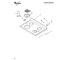 Whirlpool RF111PXSW0 cooktop parts diagram