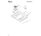 Whirlpool RF365PXMT3 cooktop parts diagram