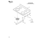 Whirlpool RF462LXST0 cooktop parts diagram
