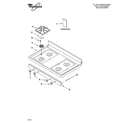 Whirlpool SF380LEPQ3 cooktop parts diagram