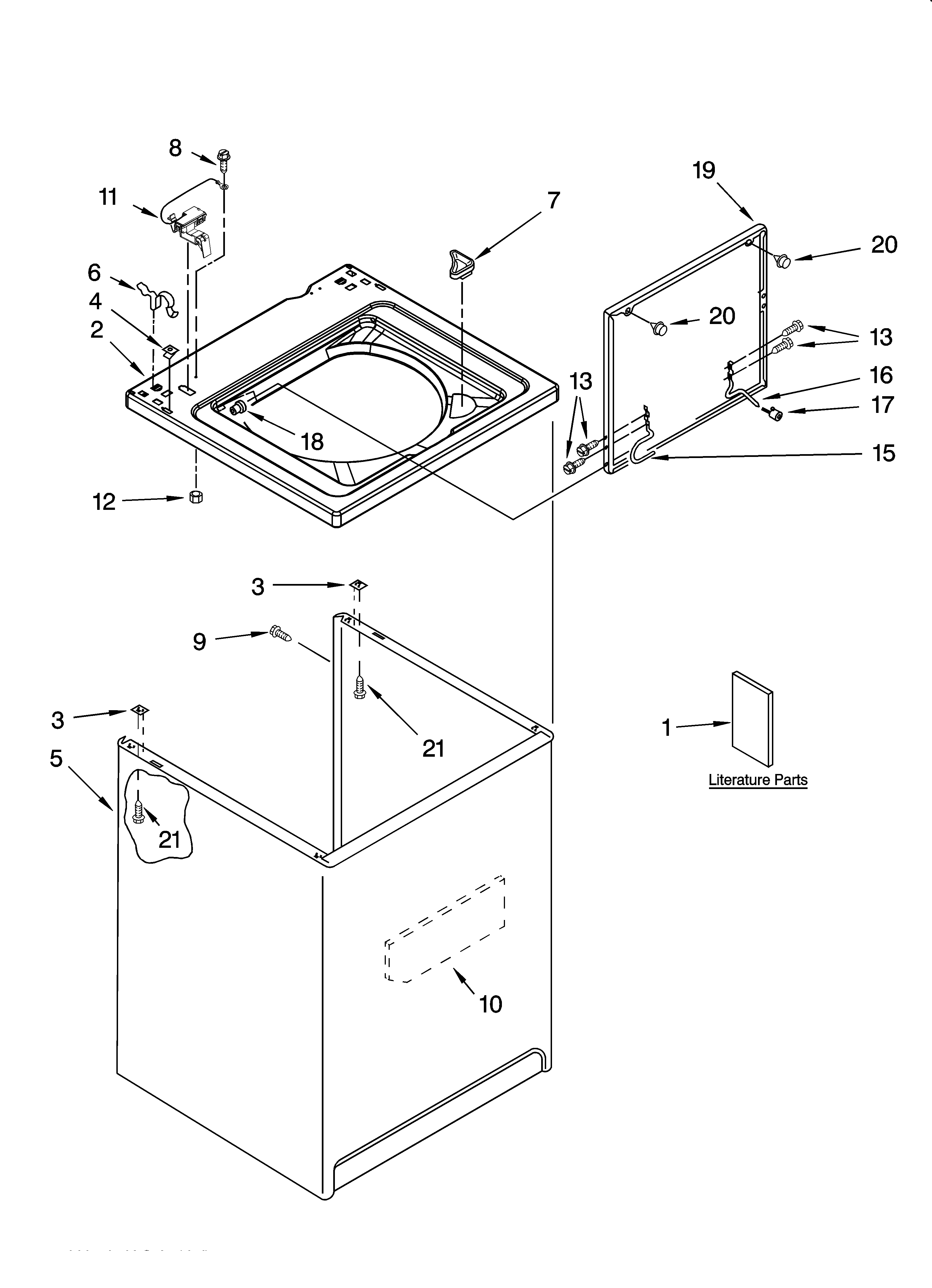Top and cabinet parts
