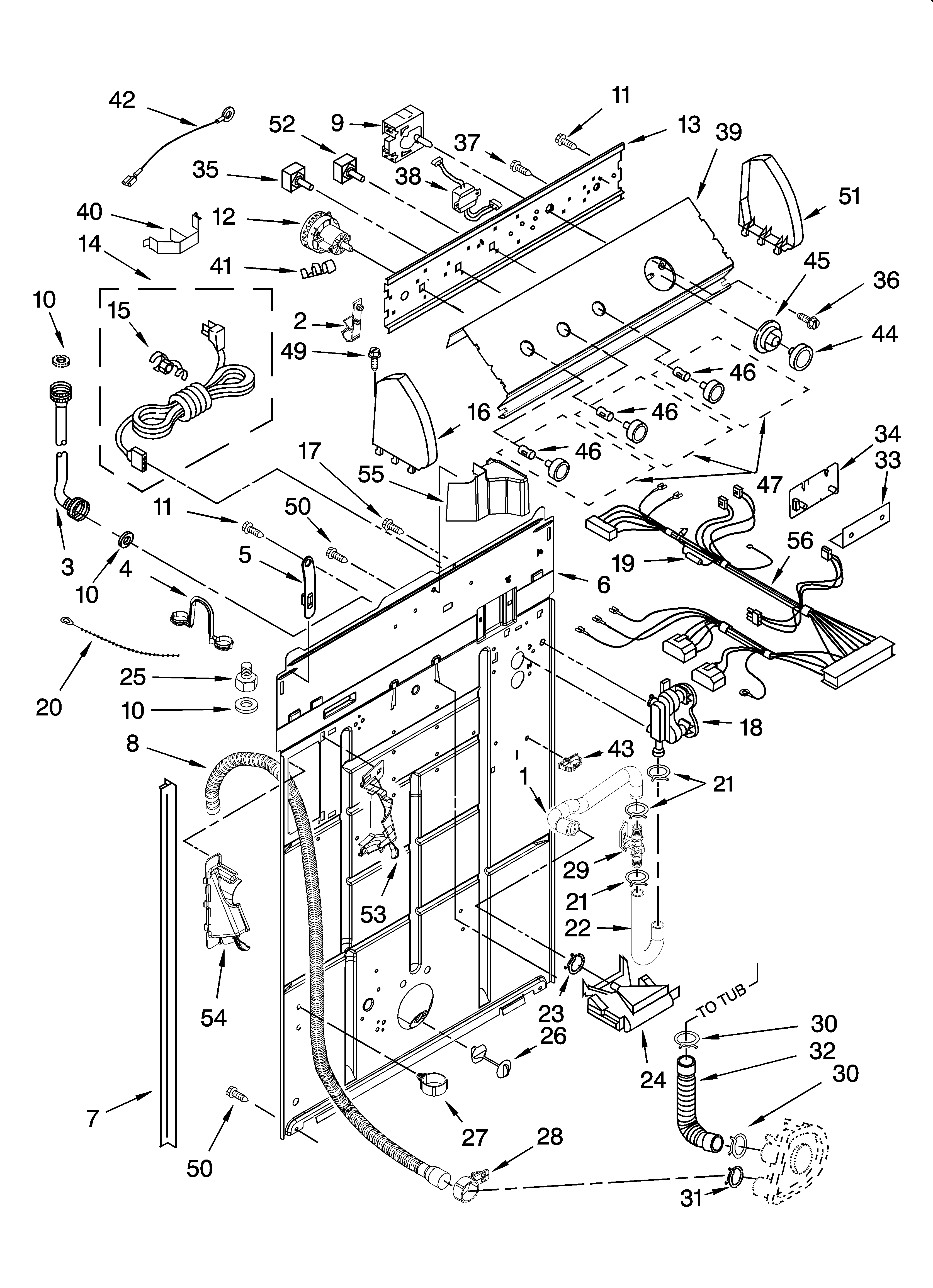 Controls and rear panel parts