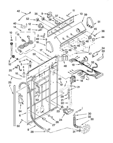 Controls and rear panel parts
