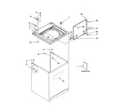 Whirlpool 3XLSQ7533JQ5 top and cabinet parts diagram