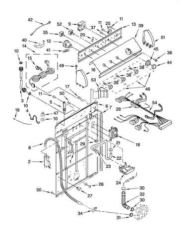 Controls and rear panel parts