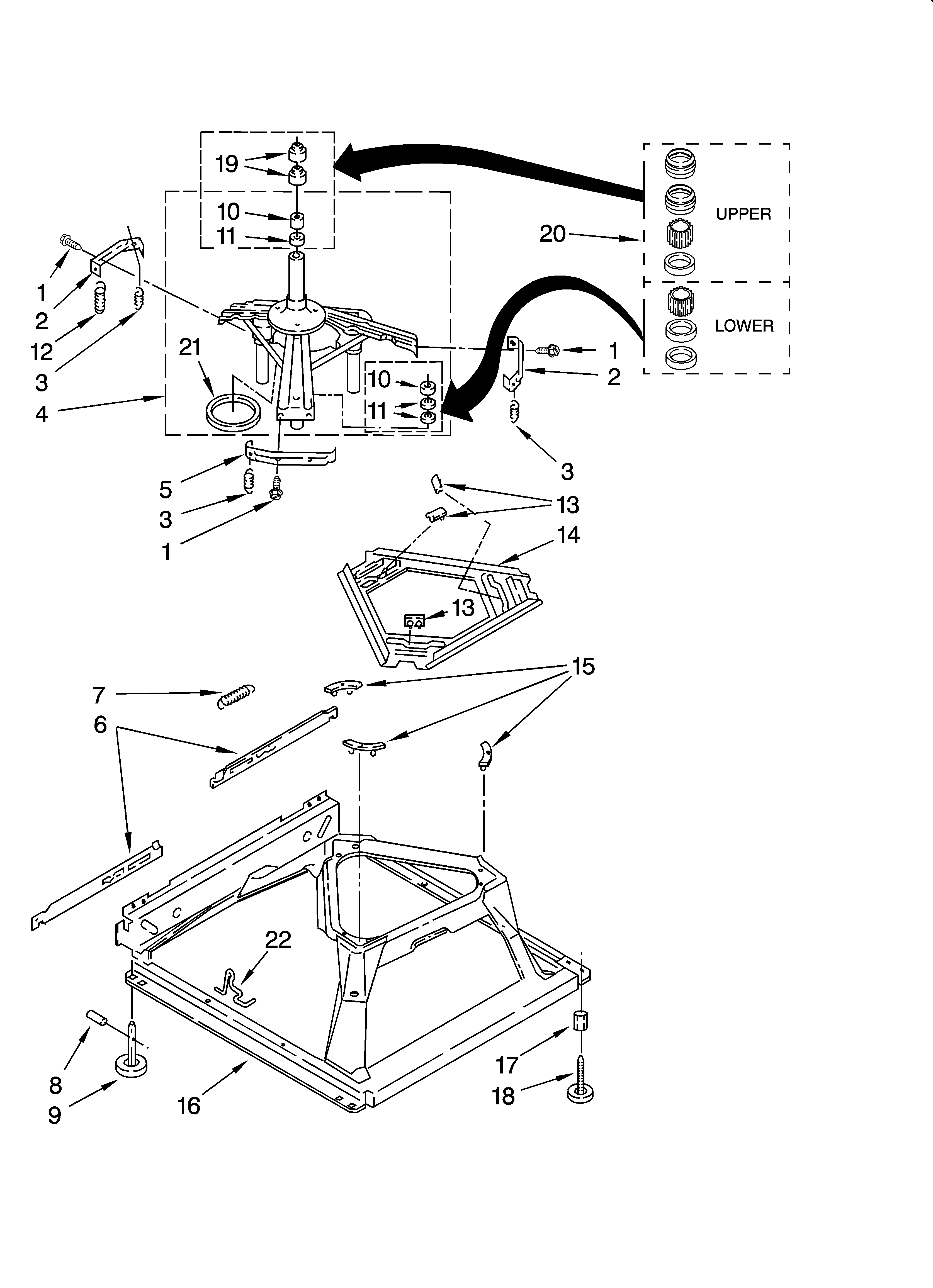 Machine base parts