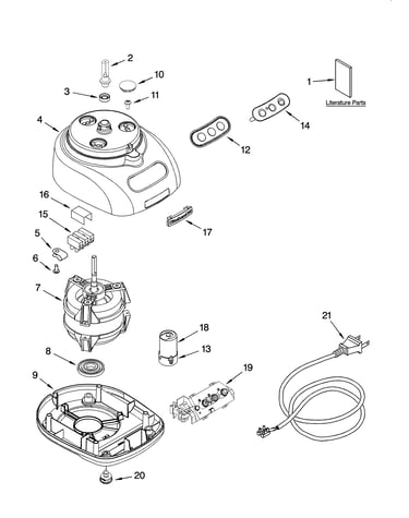 Motor and housing parts