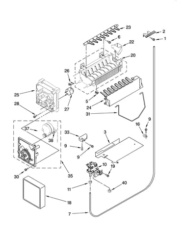 Icemaker parts, optional parts (not included)