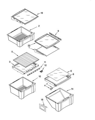 Refrigerator shelf parts