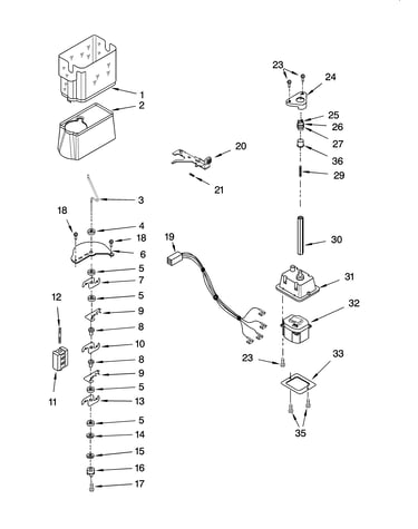 Motor and ice container parts