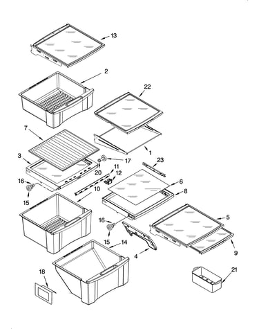 Refrigerator shelf parts