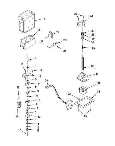 Motor and ice container parts