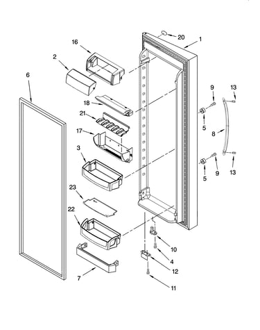 Refrigerator door parts