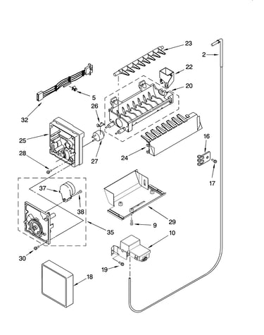 Icemaker parts, optional parts (not included)