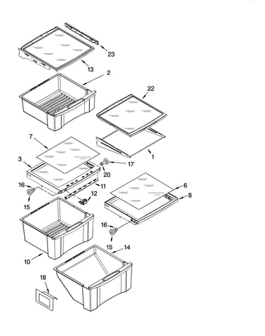 Refrigerator shelf parts