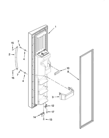 Freezer door parts