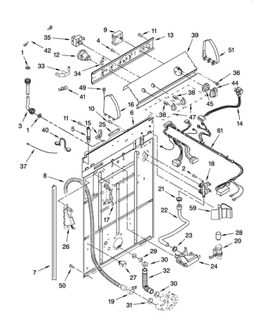 Controls and rear panel parts