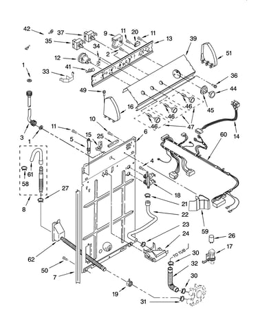 Controls and rear panel parts