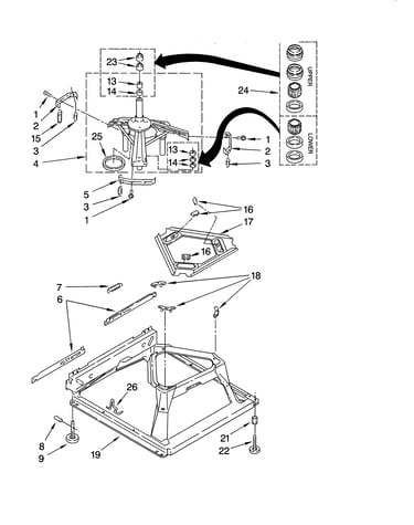 Machine base parts