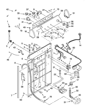 Controls and rear panel parts