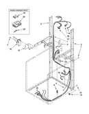 Dryer support and washer harness parts