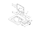 Whirlpool 7MLTG8234PQ1 washer top and lid parts diagram