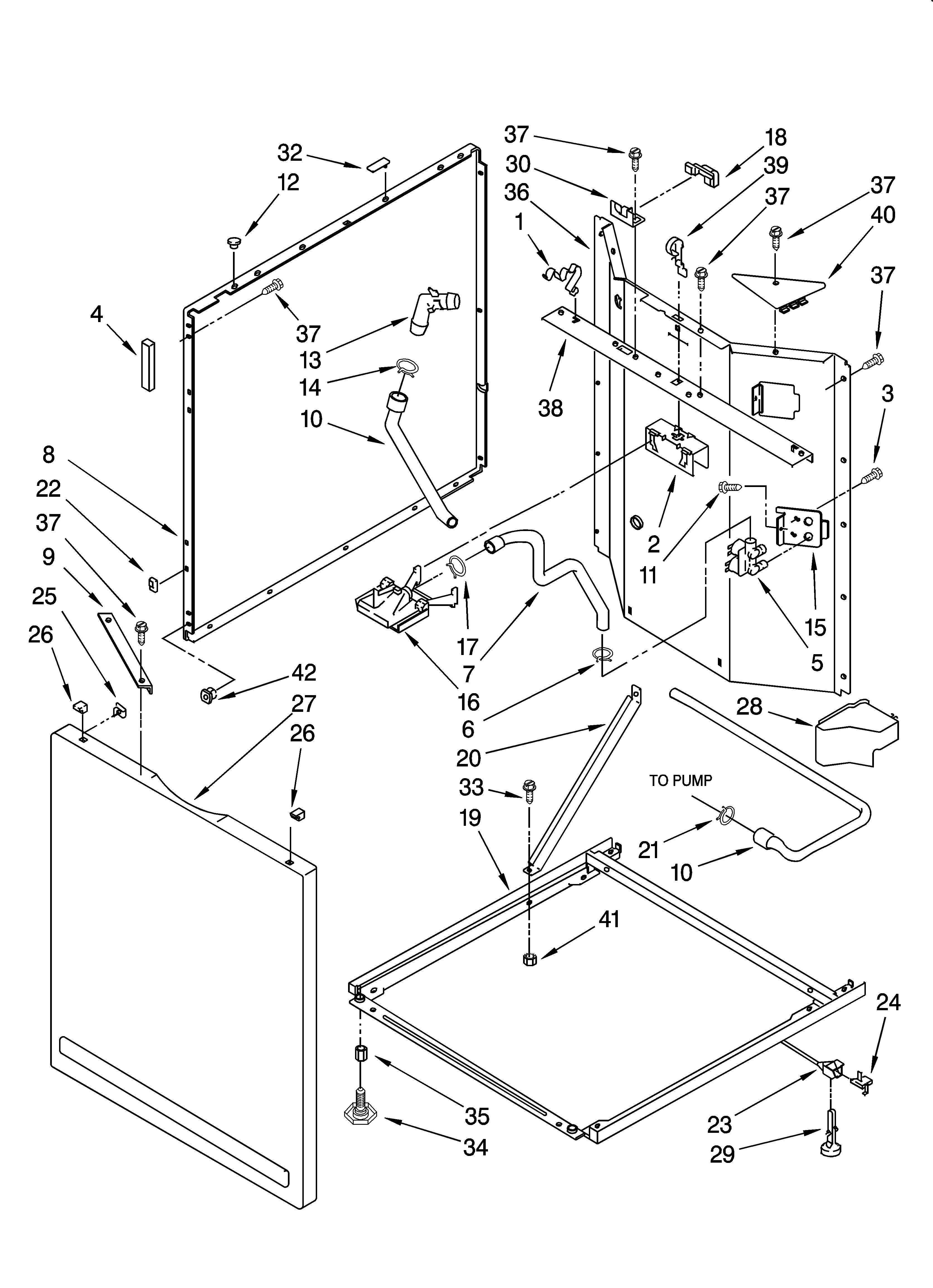Washer cabinet parts