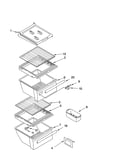 Refrigerator shelf parts