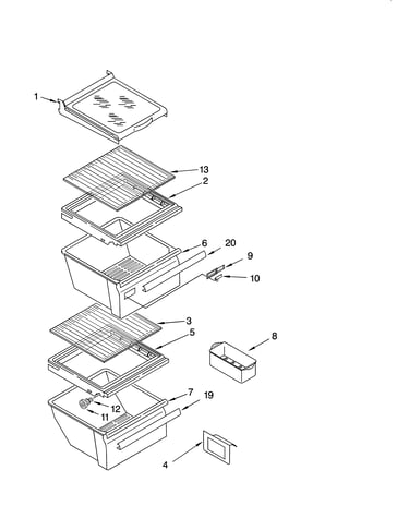 Refrigerator shelf parts