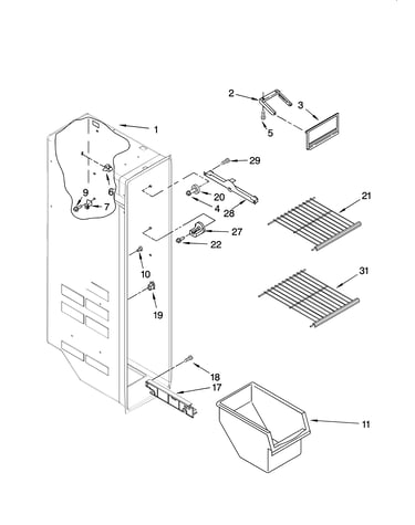 Freezer liner parts