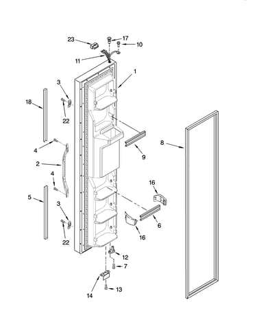 Freezer door parts