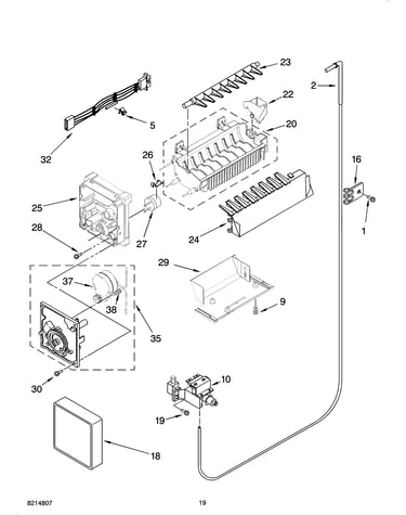 Icemaker parts, optional parts (not included)