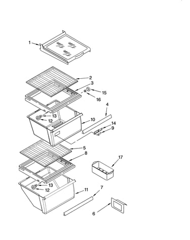 Refrigerator shelf parts