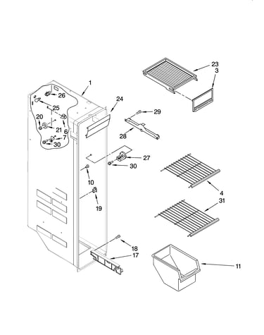 Freezer liner parts