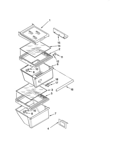 Refrigerator shelf parts