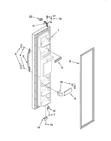 Freezer door parts