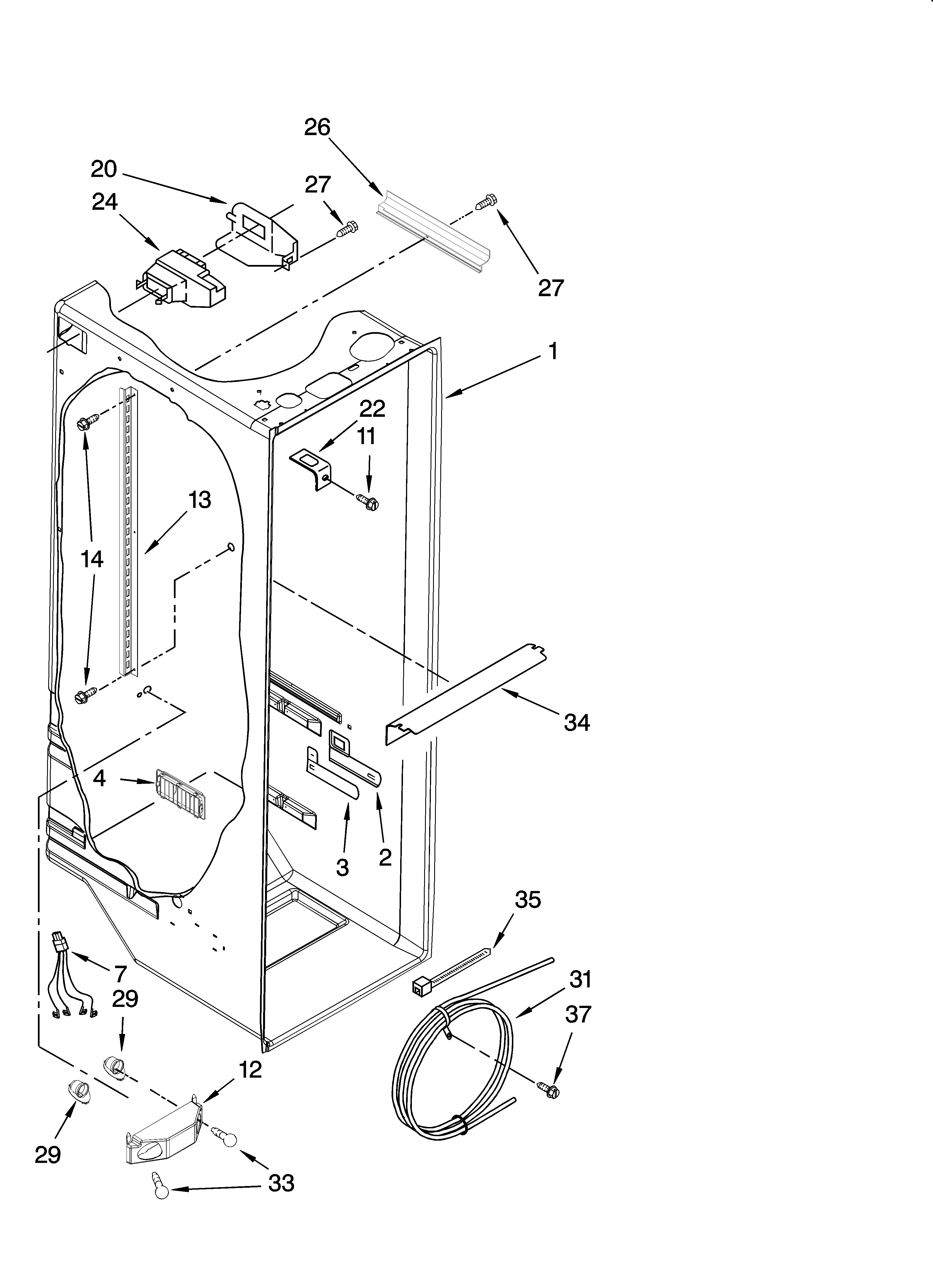 Refrigerator liner parts