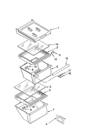 Refrigerator shelf parts