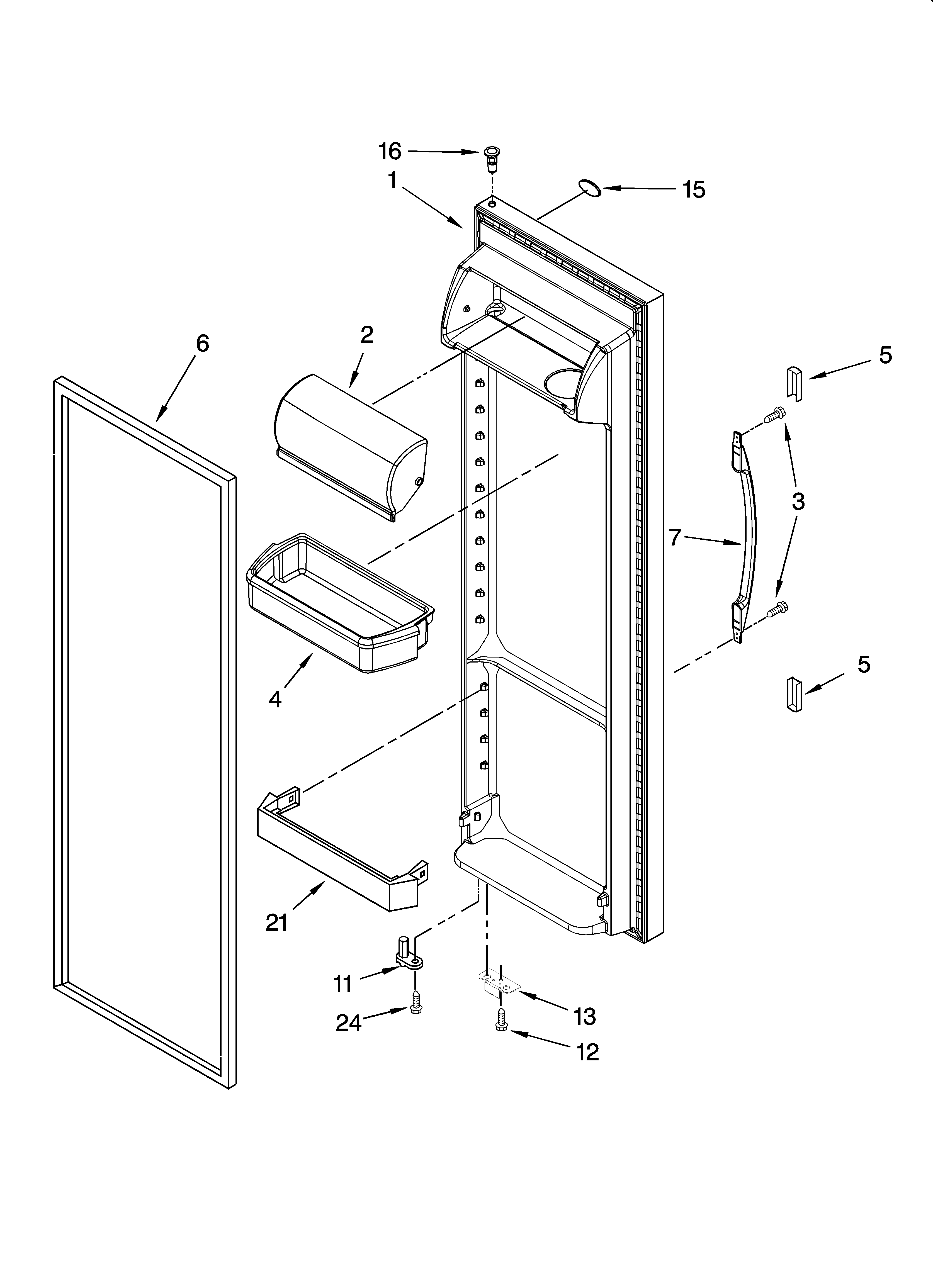 Refrigerator door parts