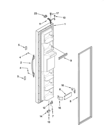 Freezer door parts
