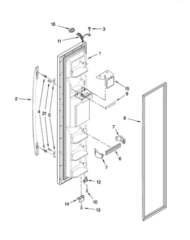 Freezer door parts