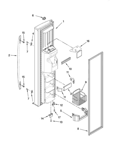 Freezer door parts